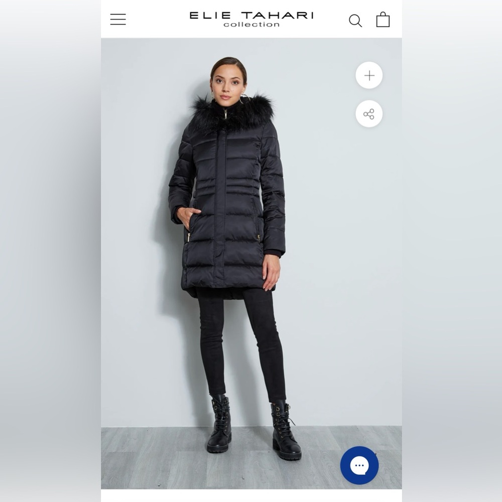 Tahari puffer coat NWT